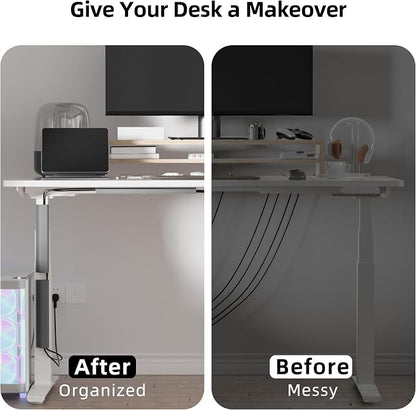 YECAYE 157in Cable Management, Cord Organizer, Easy Install Self-Adhesive Cable - Image 6
