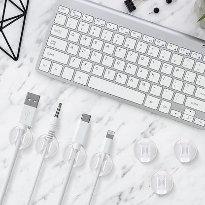 12 Pack Cable Clips, Znben Clear Cord Organizer Holder Adhesive Cord Management - Image 9