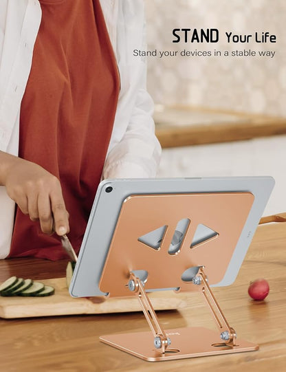 Tablet Stand Holder for Desk Adjustable Tablet Holder, Foldable Aluminum - Image 6
