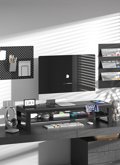 All-in-One Dual Monitor Stand Riser, 5USB Ports and WirelessCharging Pad - Image 4