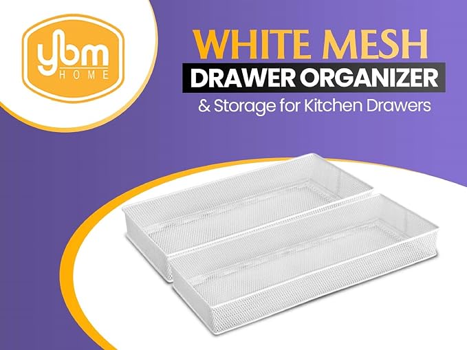 YBM HOME Silver Mesh Drawer Organizer and Storage - Image 3