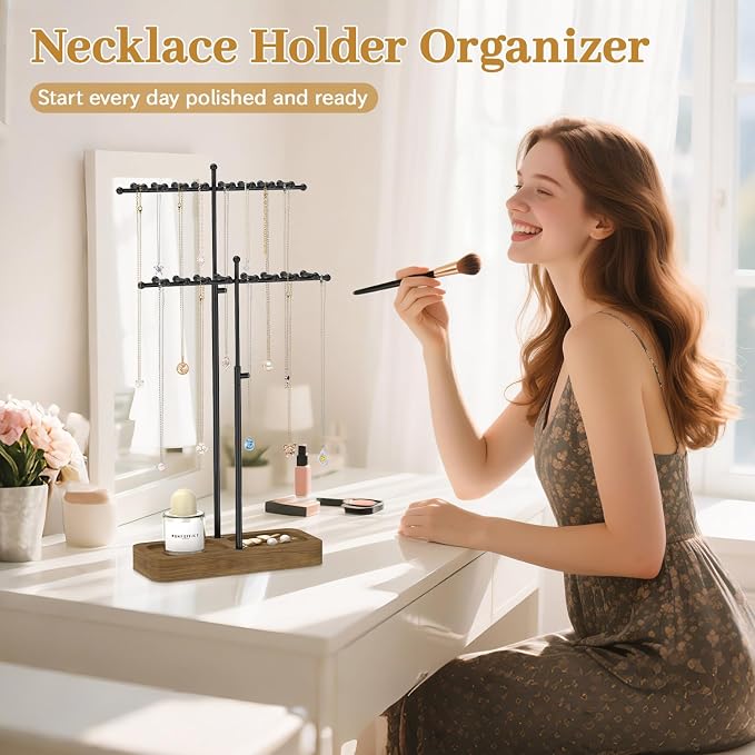 MODOWEY Necklace Holder Organizer Stand - Image 2