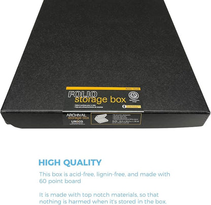 Lineco Clamshell Archival Storage Box, 16.5x20.5x1.75 In, Organize and Store - Image 5