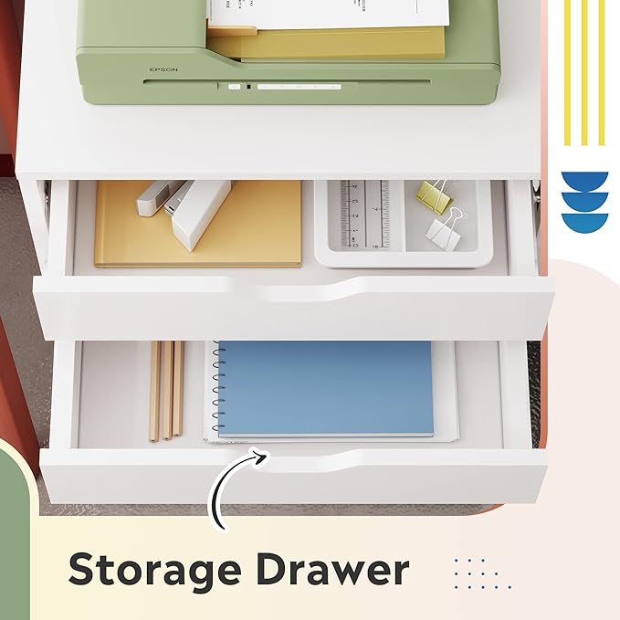 DEVAISE 5-Drawer Filing Cabinet Under Desk, Storage file Cabinet, Craft Storage - Image 4