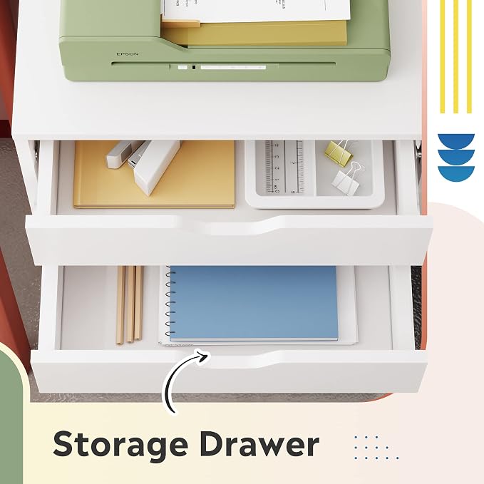 DEVAISE 7-Drawer Office File Cabinets, Mobile Craft Storage Cabinet, Storage - Image 4