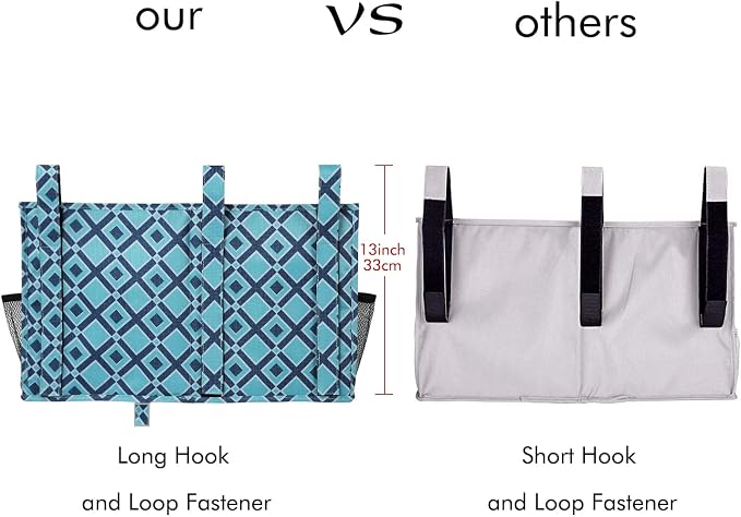 Surblue Bedside Caddy Hanging Bed Organizer Storage Bag Pocket - Image 3