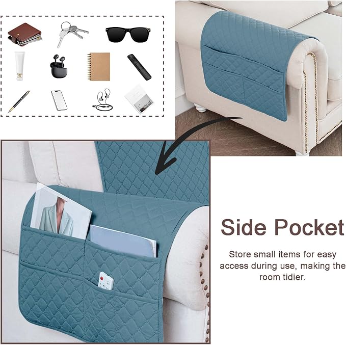 Waterproof Sofa Armrest Cover Headrest Cover - Image 4