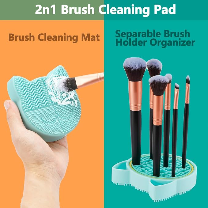TailaiMei 2 in 1 Makeup Brush Cleaning Mat - Image 2