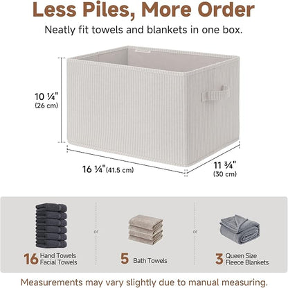 StorageWorks Storage Baskets for Shelves, Foldable Fabric Closet Storage Bins - Image 3