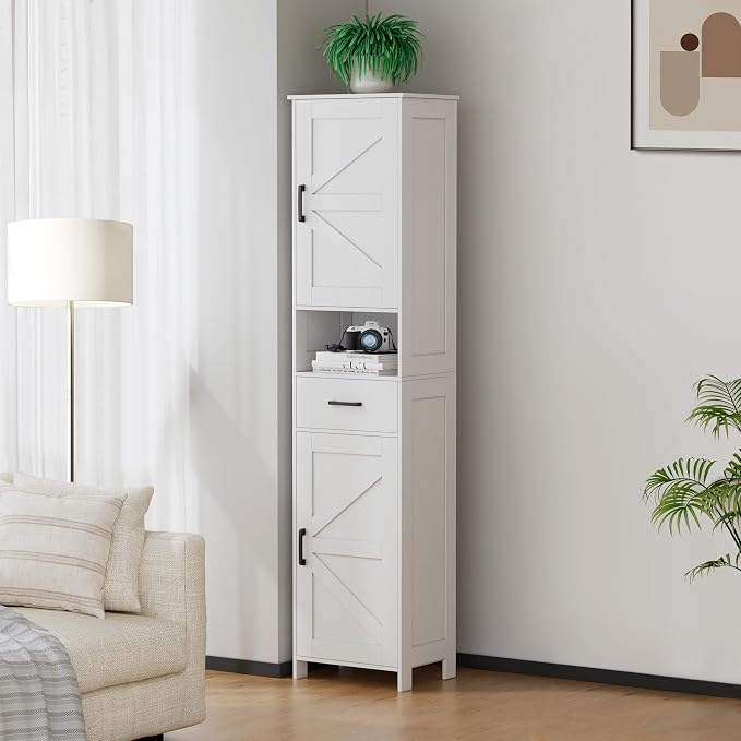 Homhedy 67" H Tall Bathroom Storage Cabinet - Image 6
