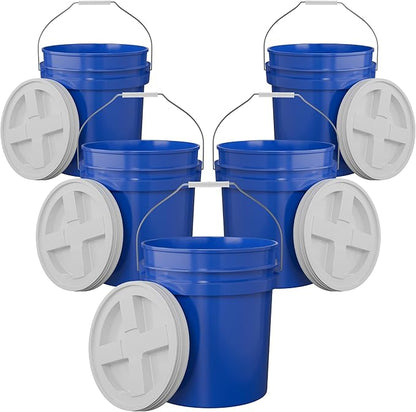5-Gallon Dark Blue Bucket Pail by EconoHome