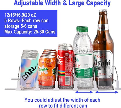 Drink Organizer for Fridge, 16.5” D Soda Can Fridge Drink Organizer, - Image 5