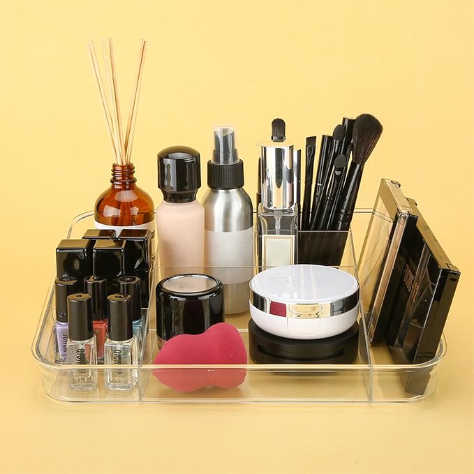 SUNFICON Makeup Tray Organizer Cosmetic Display Case Office Stationery Storage - Image 8
