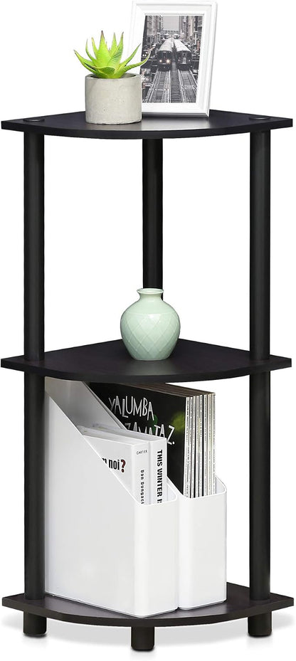 Furinno TURN-N-TUBE Corner Shelf, 3-Tier Corner Bookshelf, Display Storage - Image 6