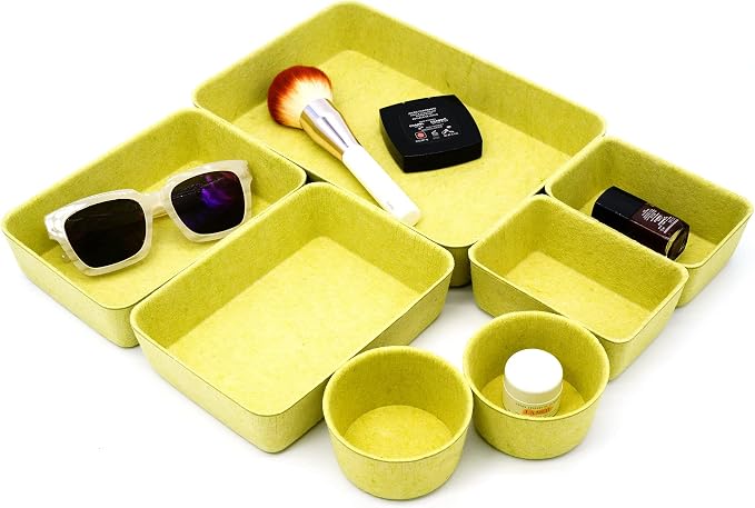 Welaxy Drawer organizers tray Felt storage bins office Desk dividers Morandi - Image 6