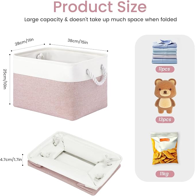 15x11x10 In Foldable Fabric Large Storage Bins - Image 5