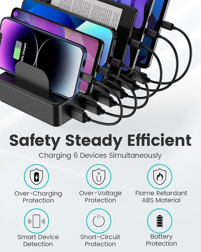 CREATIVE DESIGN 50W 6 Ports Multi Charger Station - Image 3