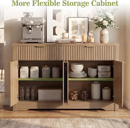 Cyclysio 55" Fluted Buffet Cabinet - Image 7
