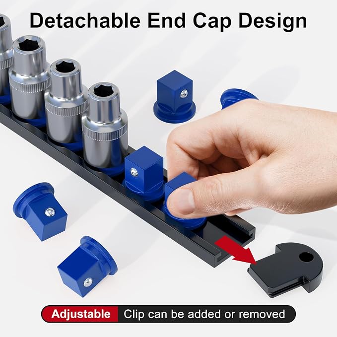 FivePears 3PCS 360° Socket Organizer Twist Lock, 3/8 1/4 1/2 Socket Storage - Image 4