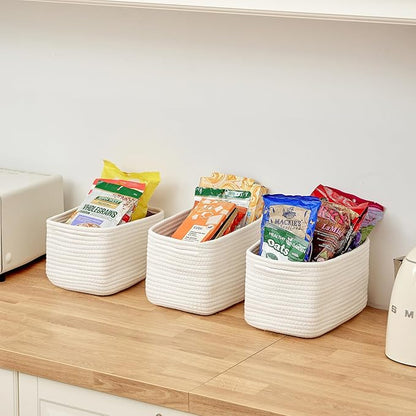 Small Cotton Rope Basket – Storage Bin - Image 5