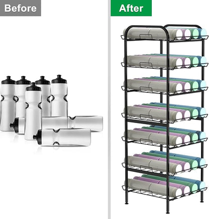 BTY Water Bottle Organizer 7 Tier Freestanding Water Bottle Storage Organizer - Image 4