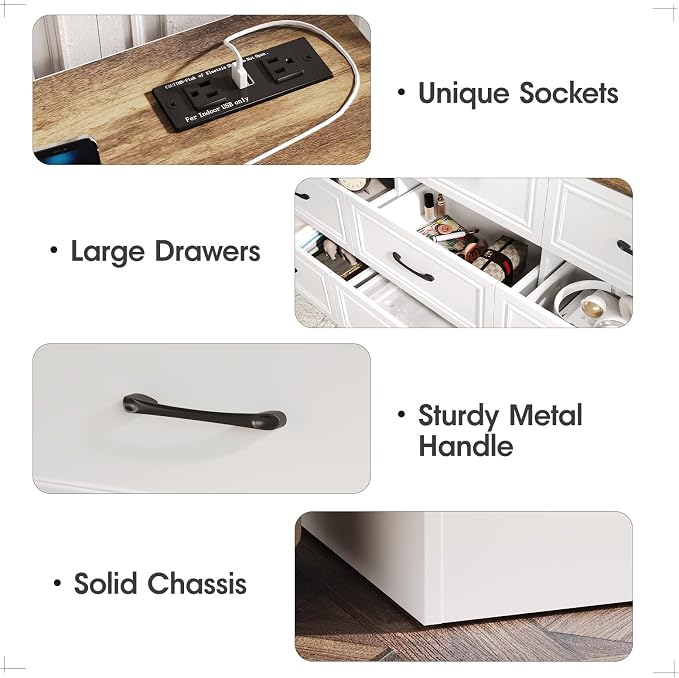 Fameill Dresser for Bedroom, 9 Drawer Wide Dresser Organizer - Image 5