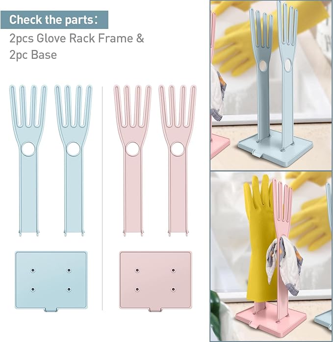 2 Piecesg Kitchen Glove Holder，Glove Dryer，dishwashing Gloves Holder，Plastic - Image 6