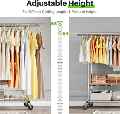 HOKEEPER Heavy Duty Clothes Rack Load 625 LBS, Clothing Rack - Image 6