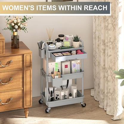 Goovilla 3 Tier Rolling Utility Cart Organizer - Image 5