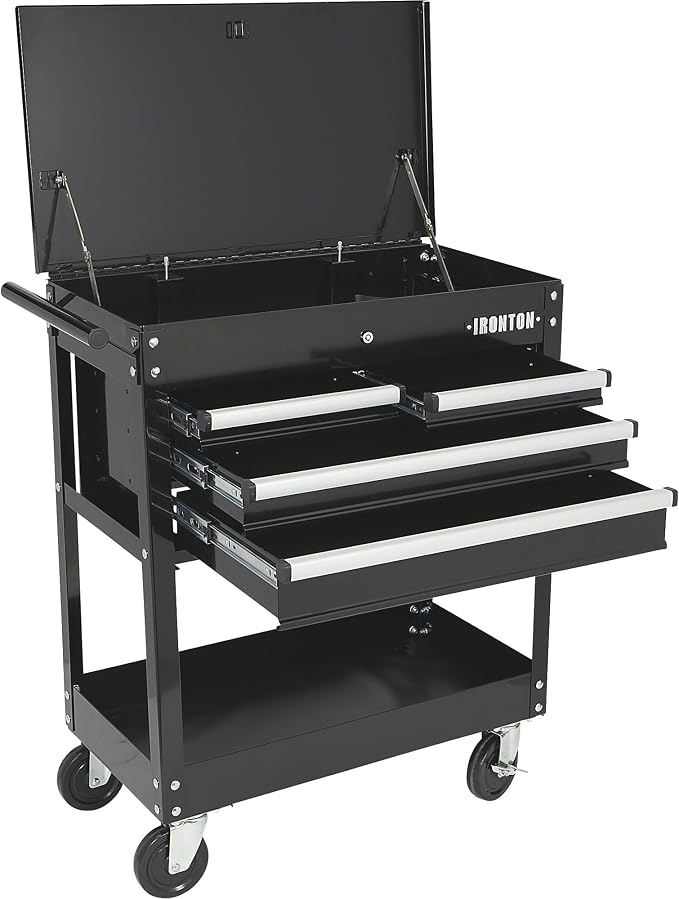 Ironton Mobile Tool Chest, Slide Top Tool Cart Made of Rust-Resistant - Image 8