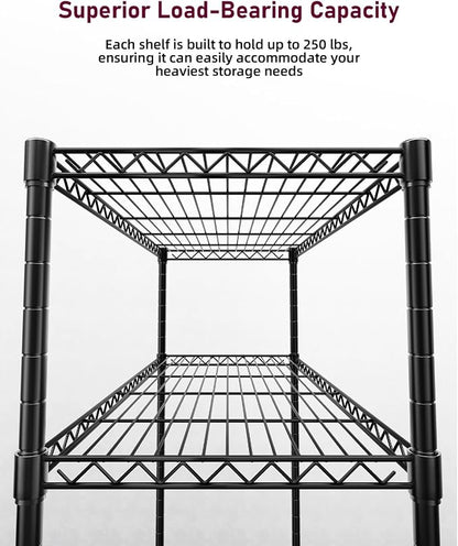 Simple Deluxe 5-Tier Heavy Duty Storage Shelving Unit, 1250 Lbs Loading Capacity - Image 7