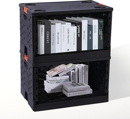 Collapsible Storage Bin with Lid Heavy Duty 16 Gallon Stackable Milk Crate | - Image 5