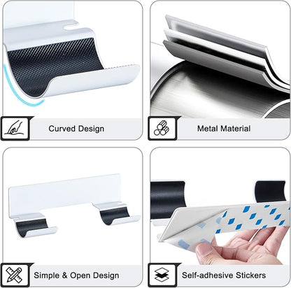 2 PCS Hair Straightener Holder Wall Mount Curling Iron Holder, Hair Dryer - Image 8