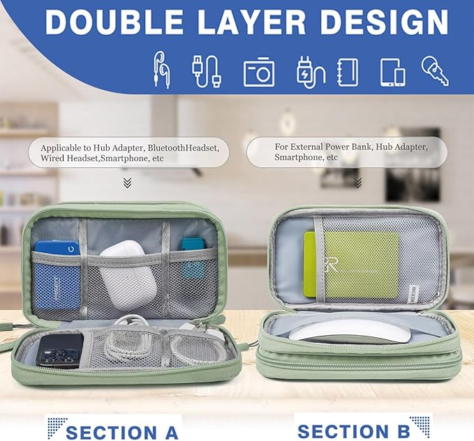 CAAORDKSO Cord Organizer Travrel Bag, Electronic Organizer Travel Case - Image 5