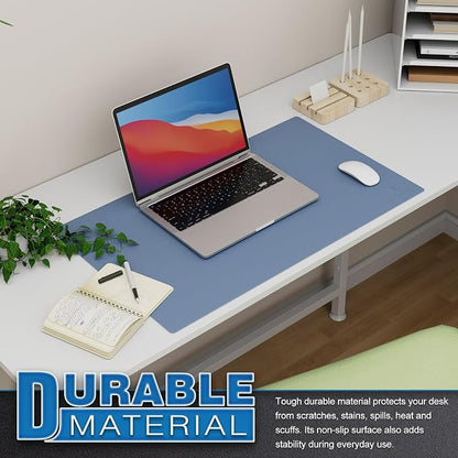 K KNODEL Small Office Leather Desk Mat, Mouse and Keyboard Pad, Computer and - Image 5