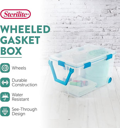 Sterilite 120 Qt Wheeled Gasket Box, Stackable Storage Bin - Image 2
