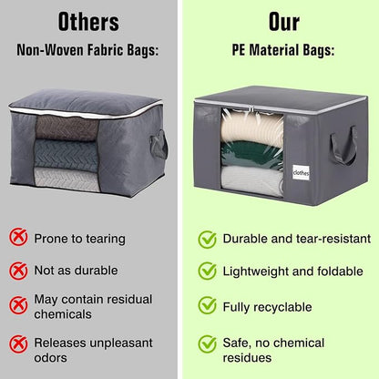 YGEOMER Blanket Storage Bags Clothes Organizers Closet Containers - Image 4