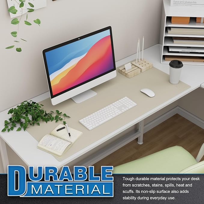 K KNODEL Large Office Leather Desk Mat, Mouse and Keyboard Pad, Computer and - Image 5