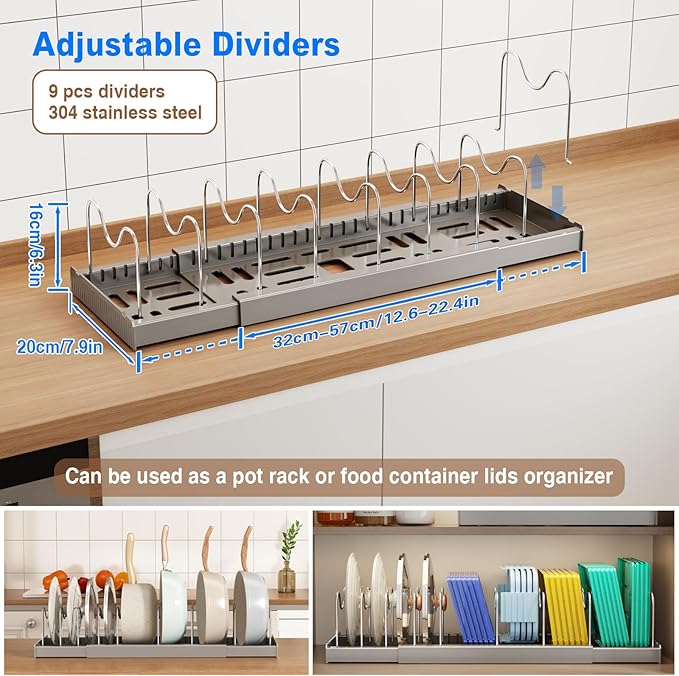 Pots and Pans Organizer Under Cabinet - Image 2