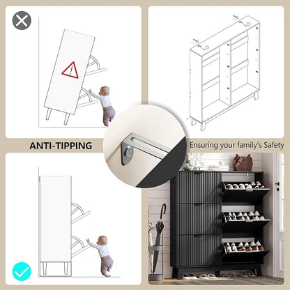 HUANLEGO Shoe Cabinet Storage for Entryway - Image 6