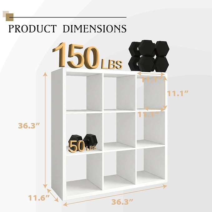 WannabeMyself【2026 Wooden Thick Frame】 9 Cube Storage Organizer - Image 2