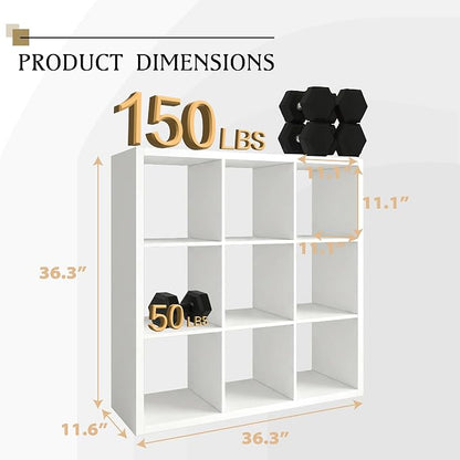 WannabeMyself【2026 Wooden Thick Frame】 9 Cube Storage Organizer - Image 2