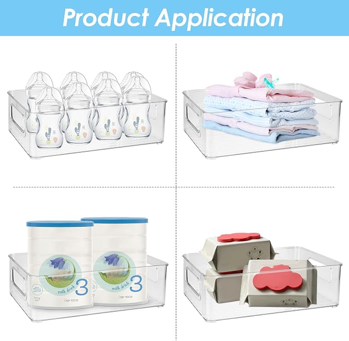 CTTZCKJ Plastic Baby Bottle Nursery and Food Organizer Storage Holder Bin - Image 4