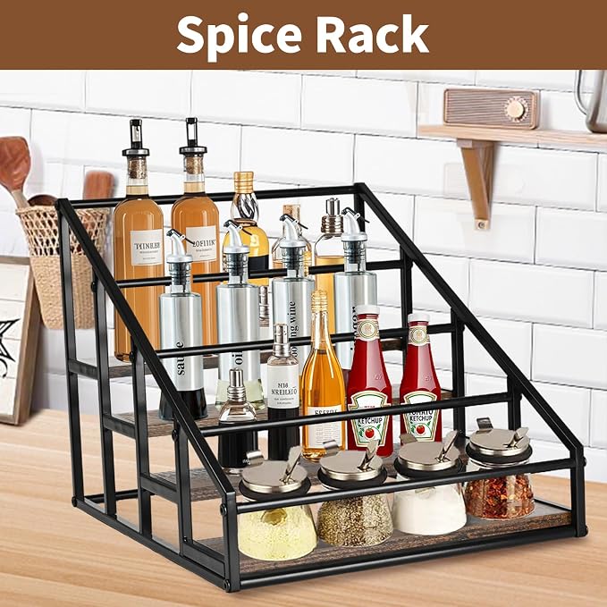 Coffee Syrup Rack Organizer, Liquor Bottle Display Shelf, Water cup display - Image 7