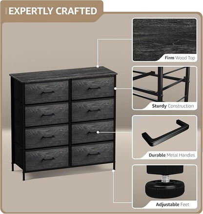 Sorbus Dresser with 8 Faux Wood Drawers - Image 4