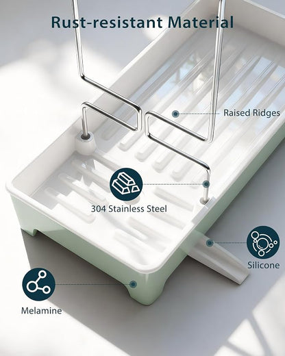 Ceramic-Look Sink Caddy, Rustproof Sponge Holder - Image 5