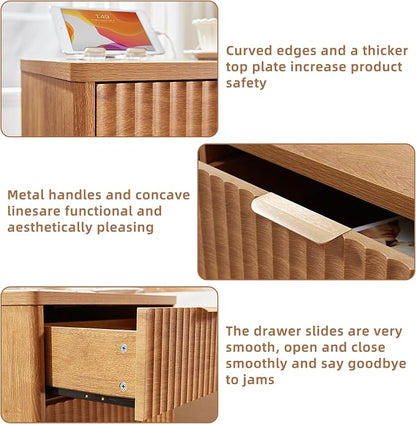 LEYAOYAO Fluted Nightstand - Image 6