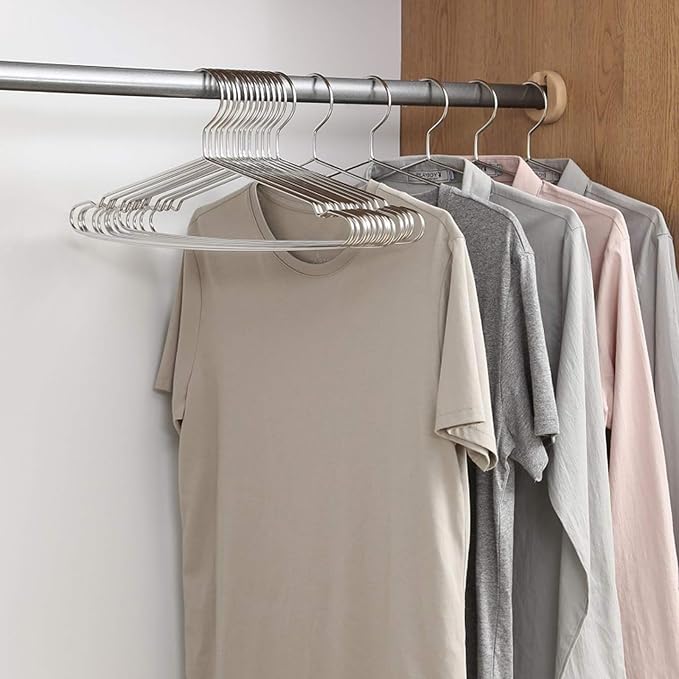 Tosnail 50 Pack Stainless Steel Strong Wire Metal Hangers Heavy Duty Clothes - Image 7