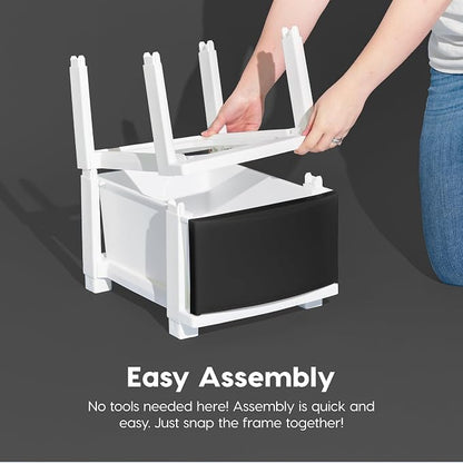 IRIS USA 4-Drawer Slim Narrow Storage Organizer, school essentials, beauty items - Image 5