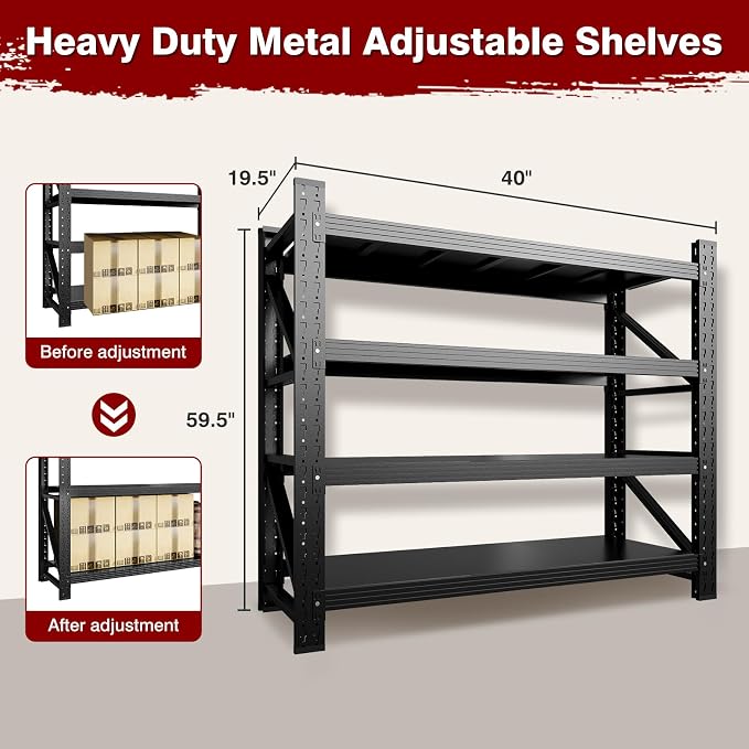 3000LBS Metal Steel Storage Shelves - Image 2